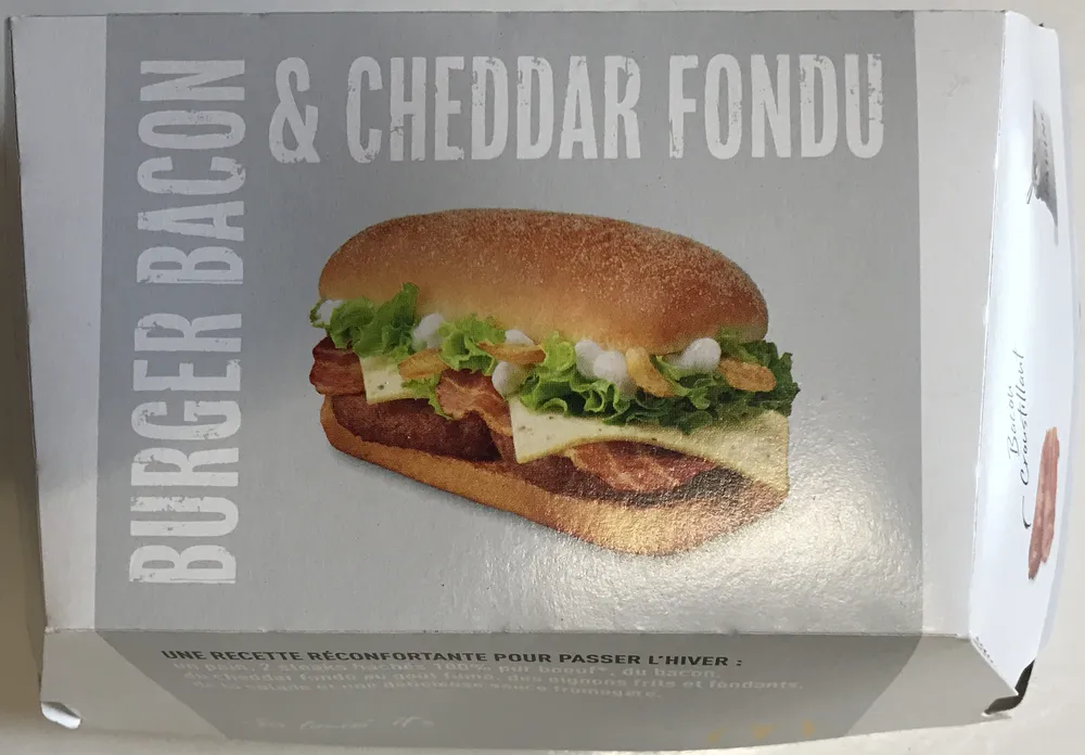 Burger Bacon & Cheddar fondu