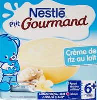 nestlé bebe p'tit gourmand crème de riz des 6 mois 4x100g
