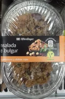 Ensalada de bulgur con garbanzos y alubias rojas