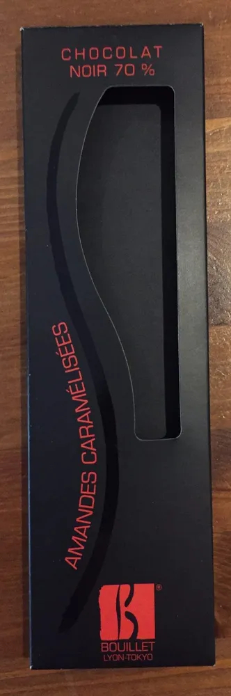 chocolat noir 70 % amandes caramélisées
