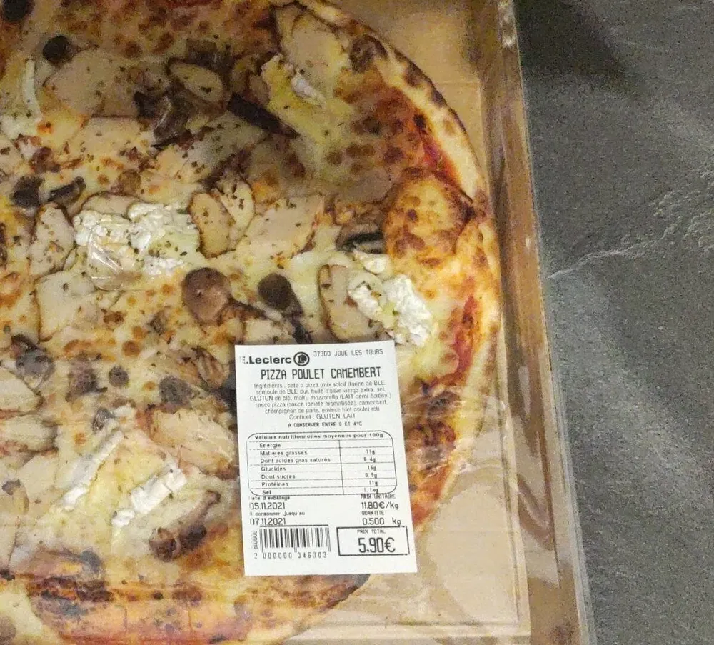 Pizza poulet Camembert