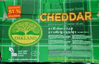 Processed Cheese Slices Cheddar