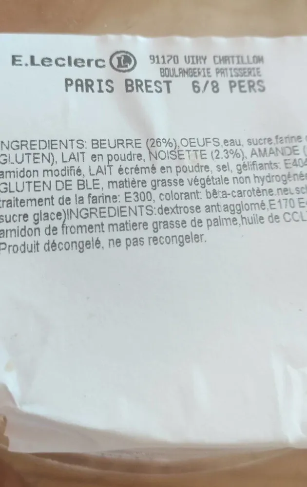 Paris Brest 6-8 Personnes