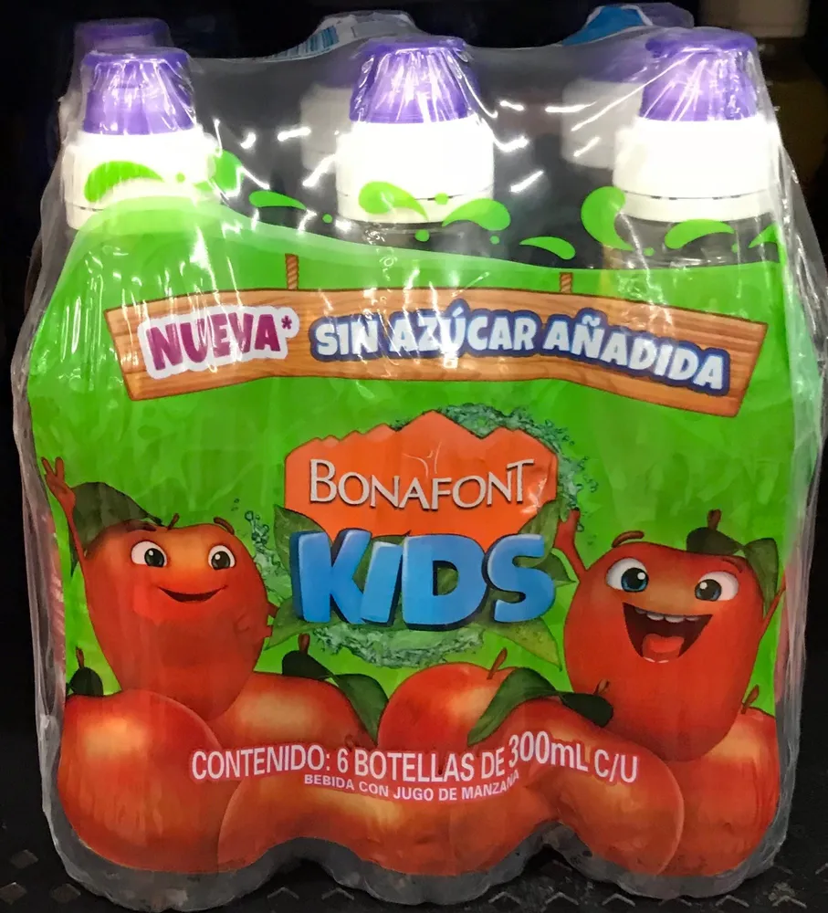 Bonafont Kids sabor manzana 6 pack