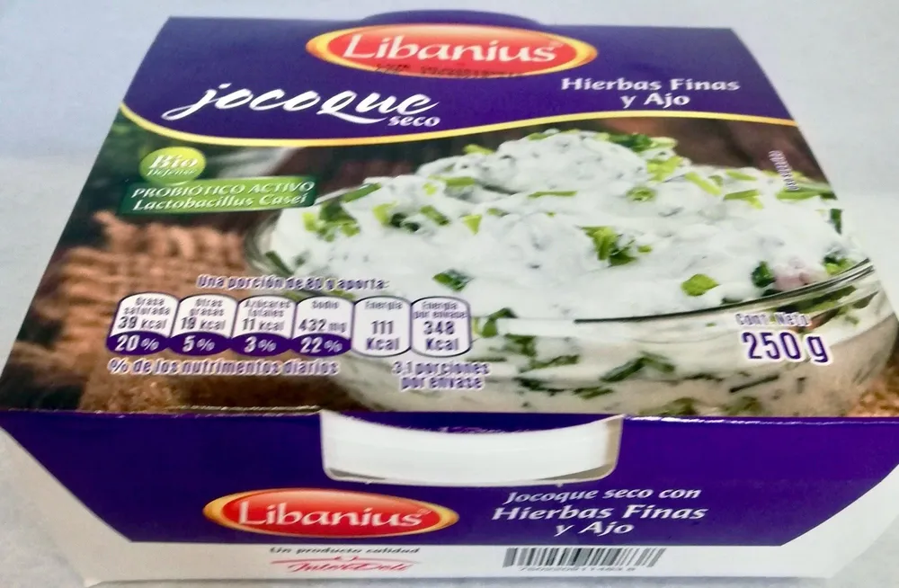 Jocoque seco hierbas finas y ajo