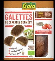 Galettes de haricots blancs germés, tomate et basilic
