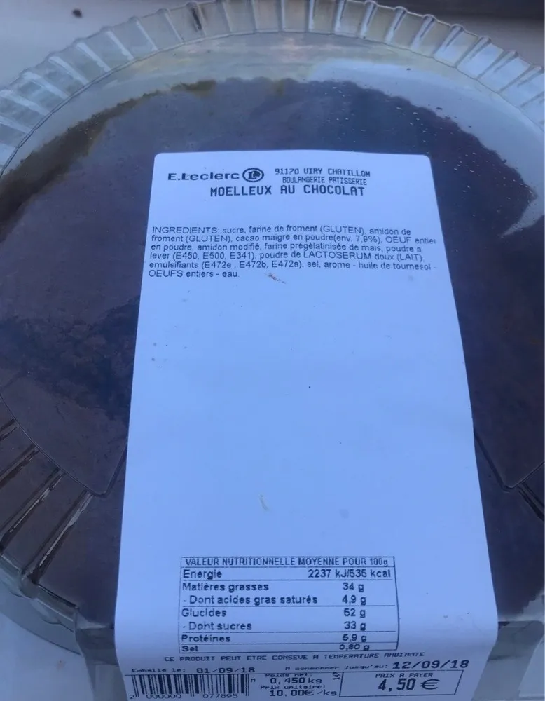 Moelleux au chocolat