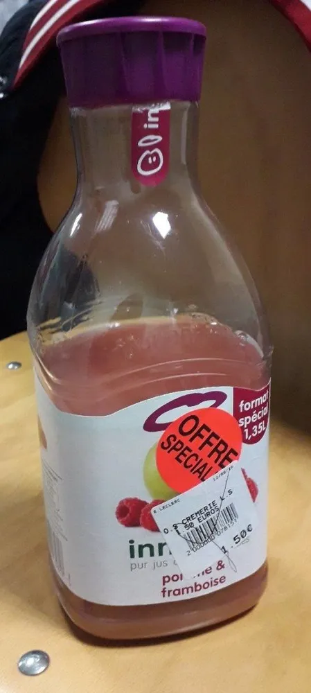 Jus de fruit pomme et framboise