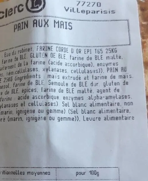 Pains aux maïs