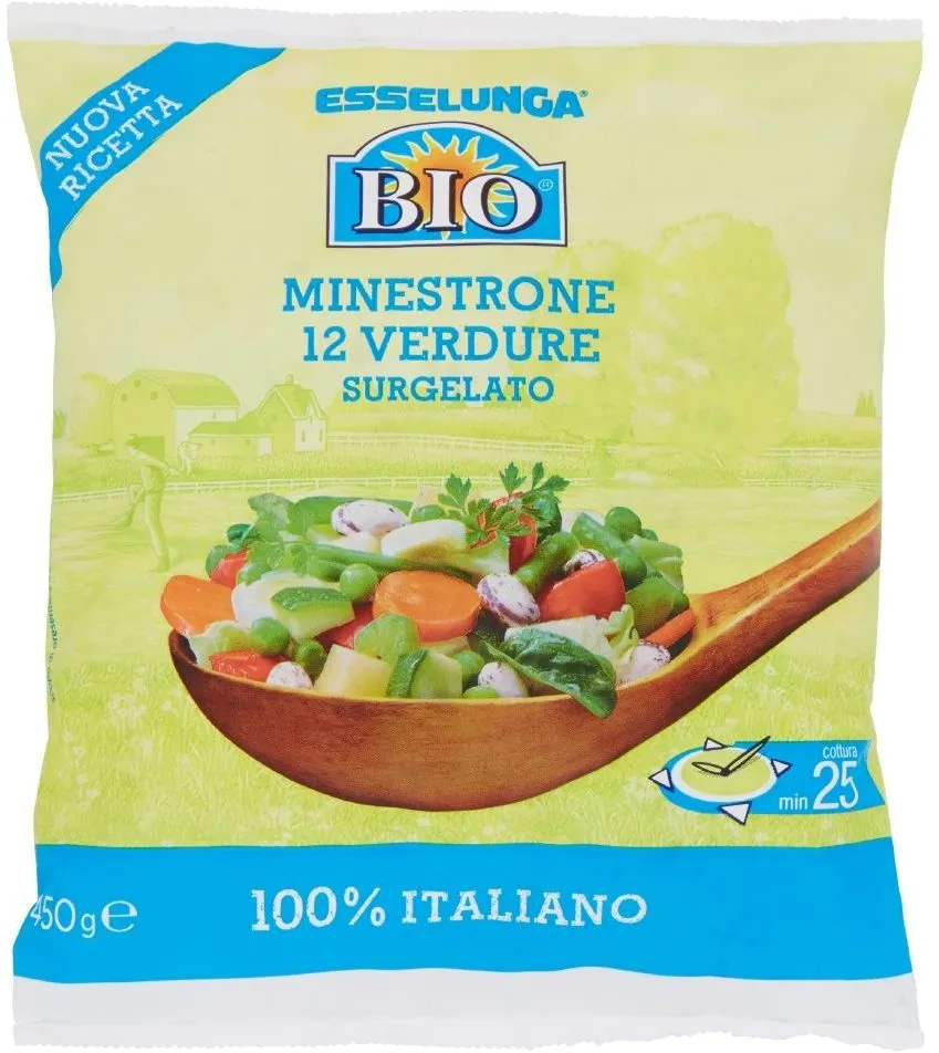 Esselunga Bio, minestrone 12 verdure biologico surgelato 450 g