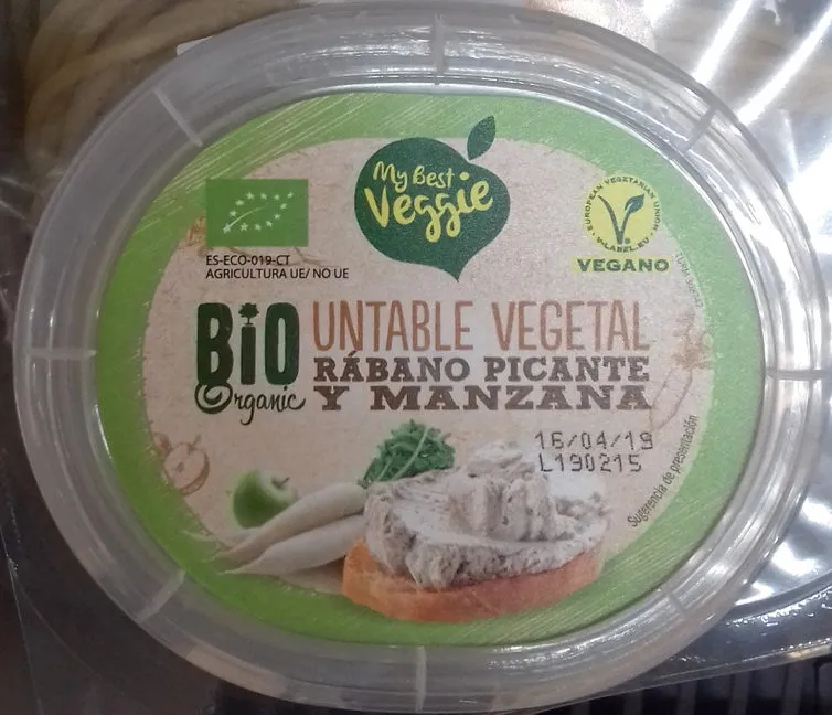 Untable vegetal rábano picante y manzana