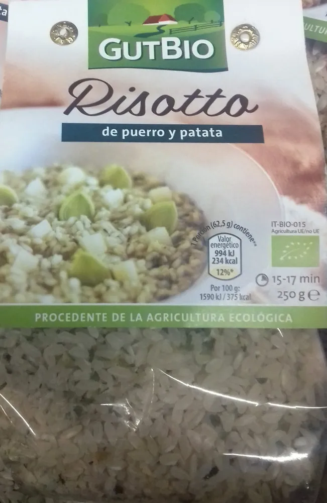 Risotto de puerro y patata