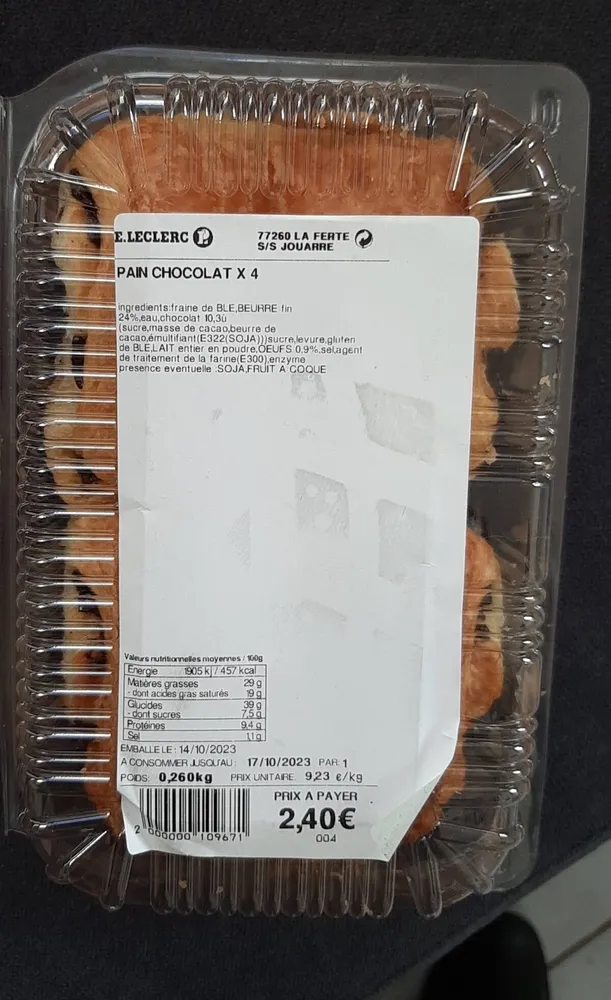 Pain chocolat x4