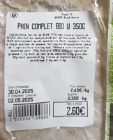 Pain Complet Bio U