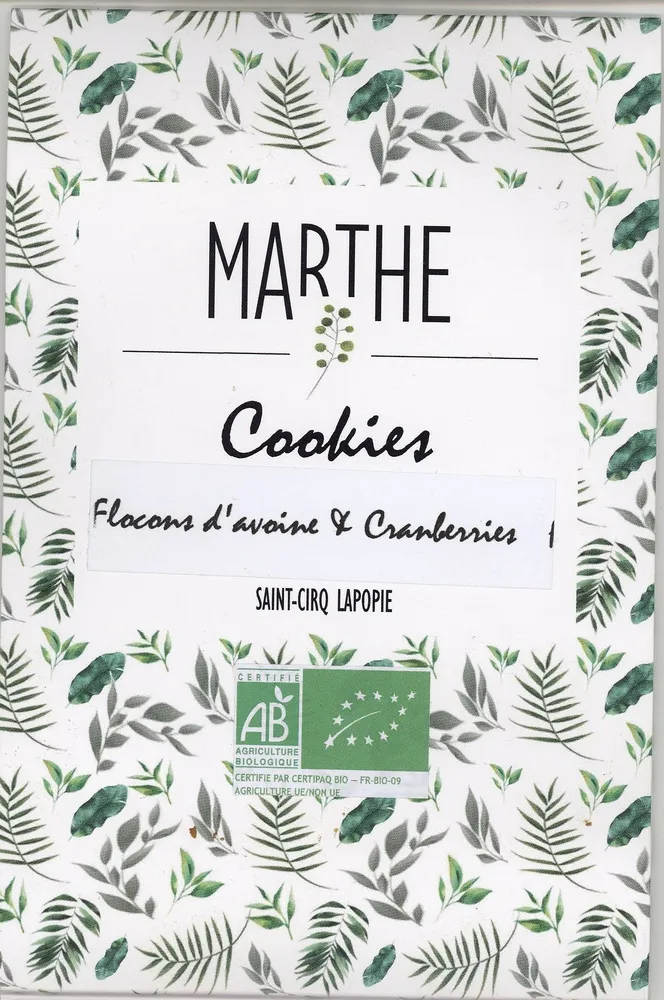 Cookies Flocons d'avoine & Cranberries