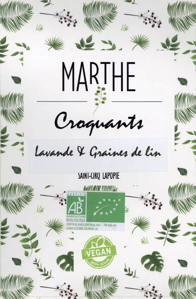 Croquants, lavande & graines de lin