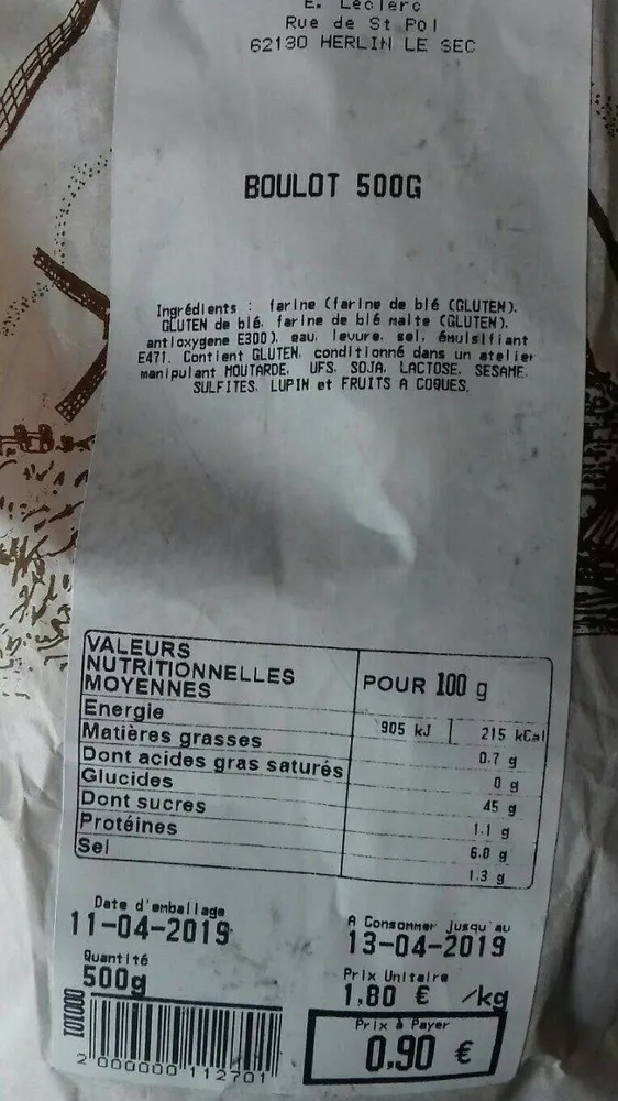 Boulot 500 g