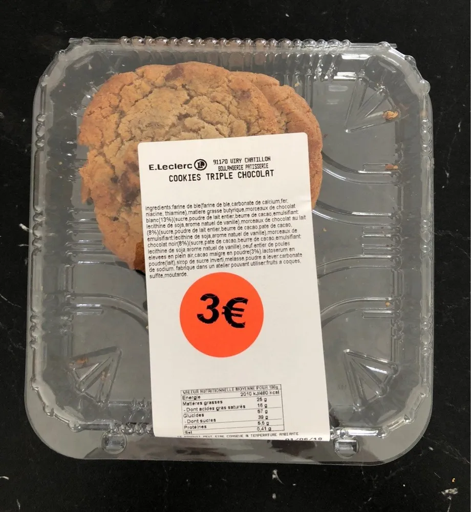 Cookies triple chocolat