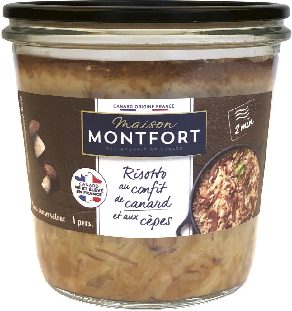 RIsotto au confit de canard et aux cèpes