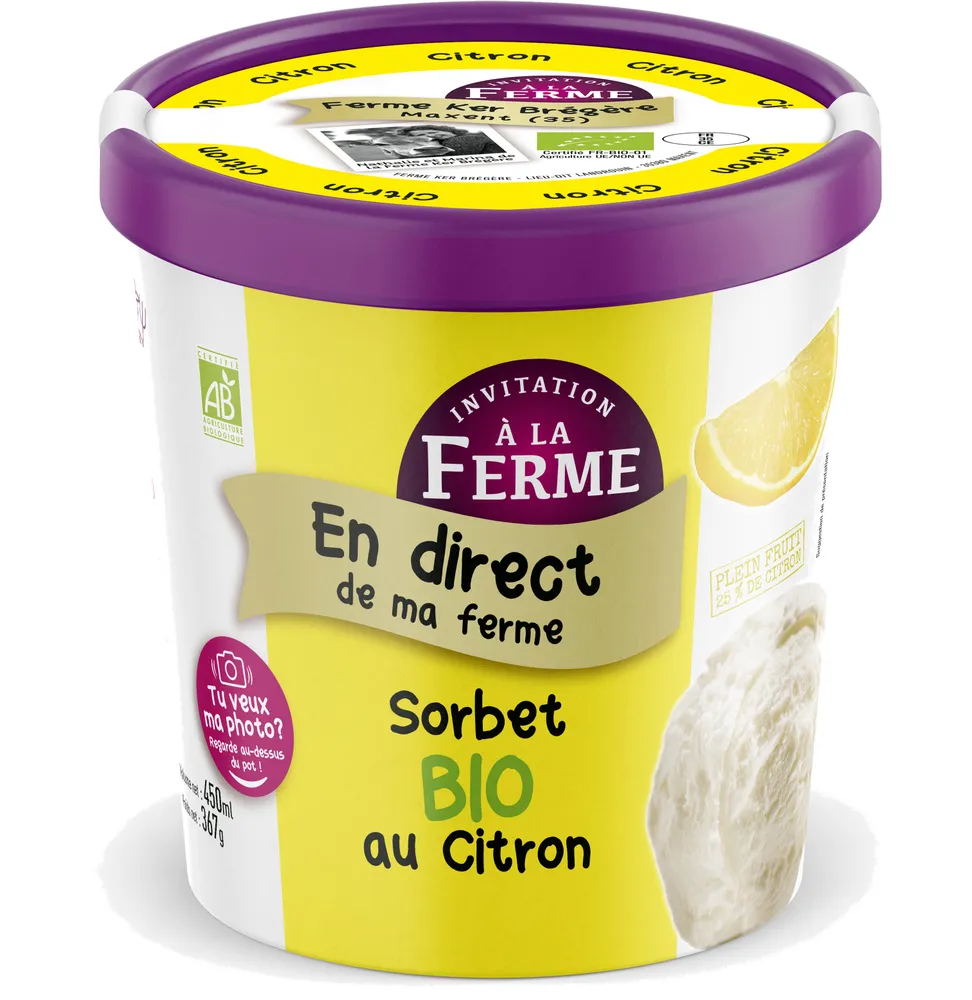 Sorbet bio au Citron