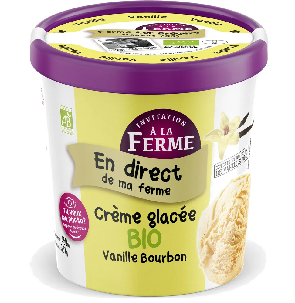 Crème glacée bio Vanille Bourbon