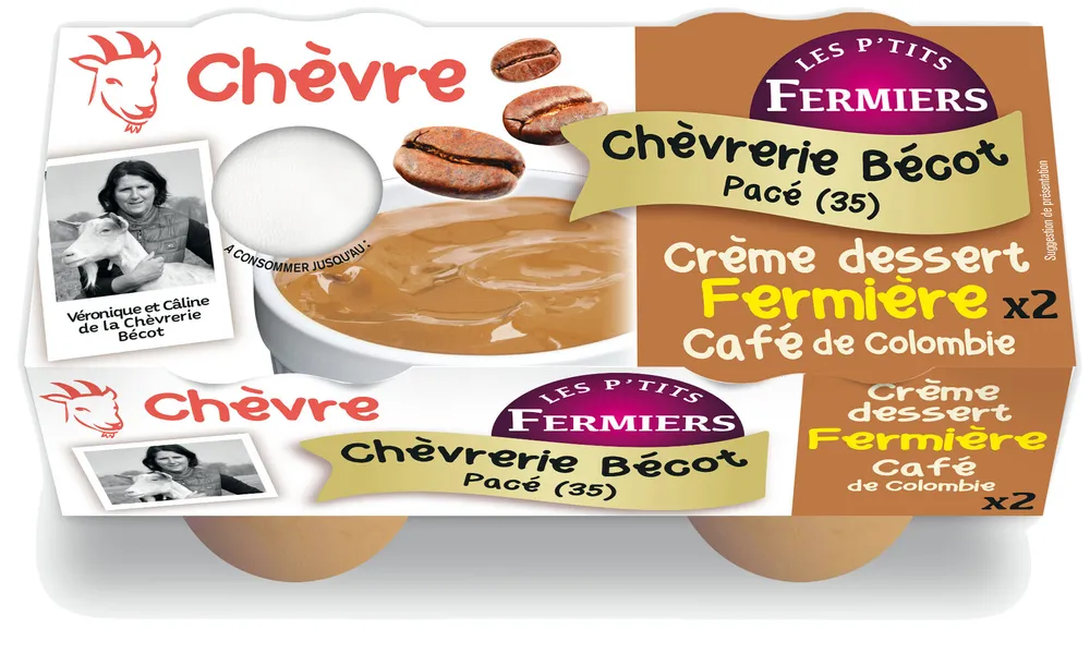Crème dessert chèvre fermière Café