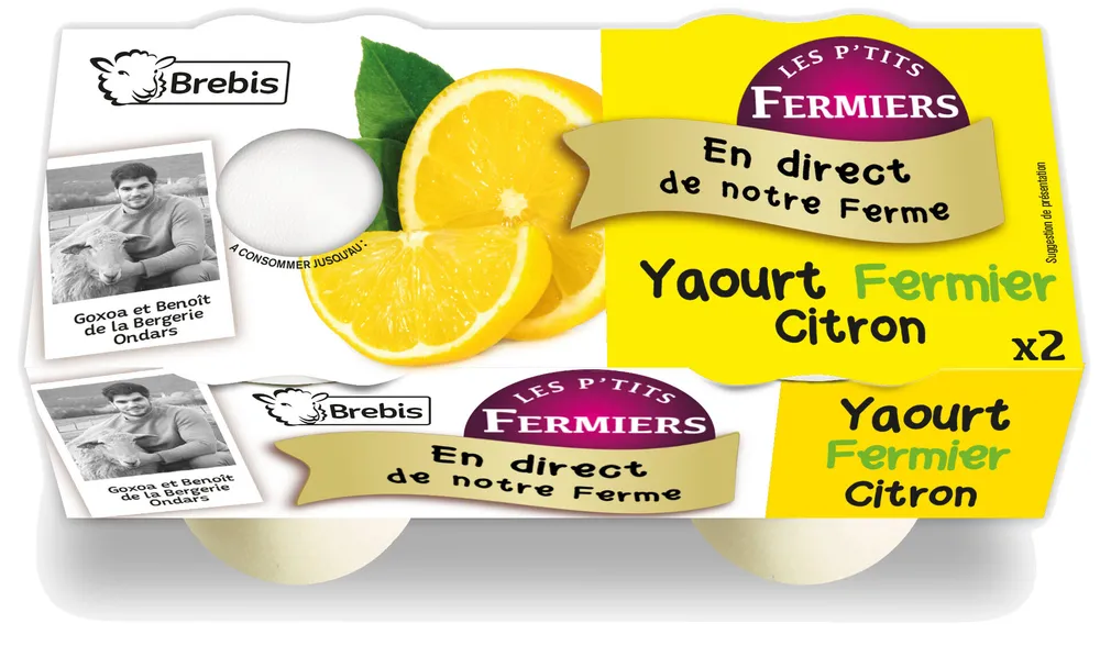 Yaourt brebis fermier Citron
