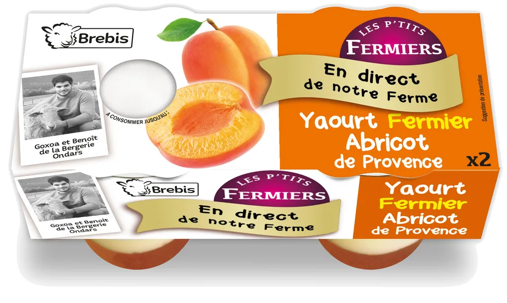 Yaourt brebis fermier Abricot de Provence