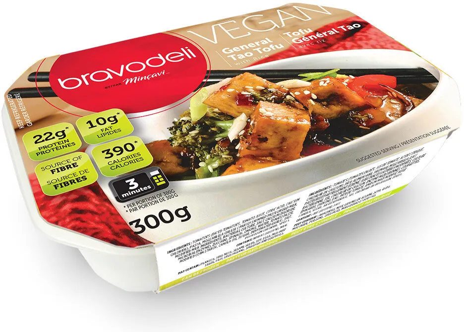 Tofu Général Tao avec riz VÉGANE