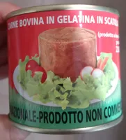 Carne bovina in gelatina in scatola