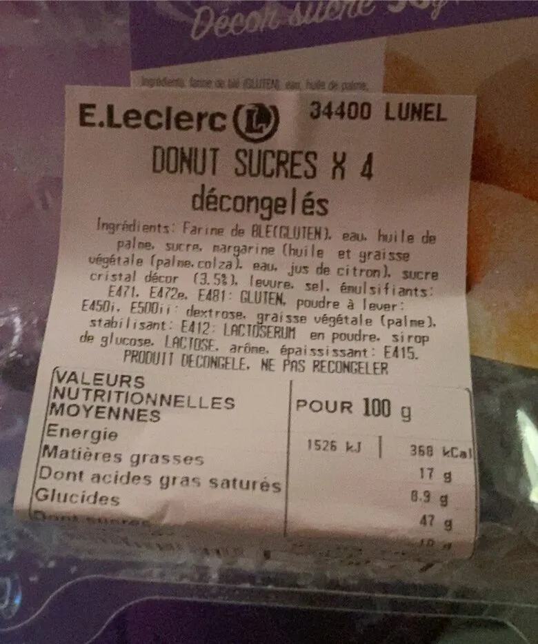 Donut sucres x4
