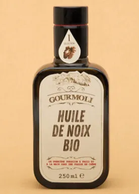 Huile de noix bio artisanale Gourmoli