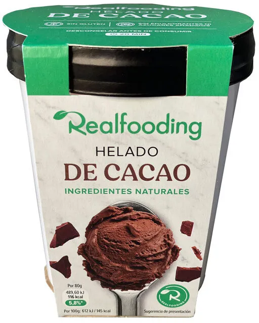 Helado de cacao Realfooding