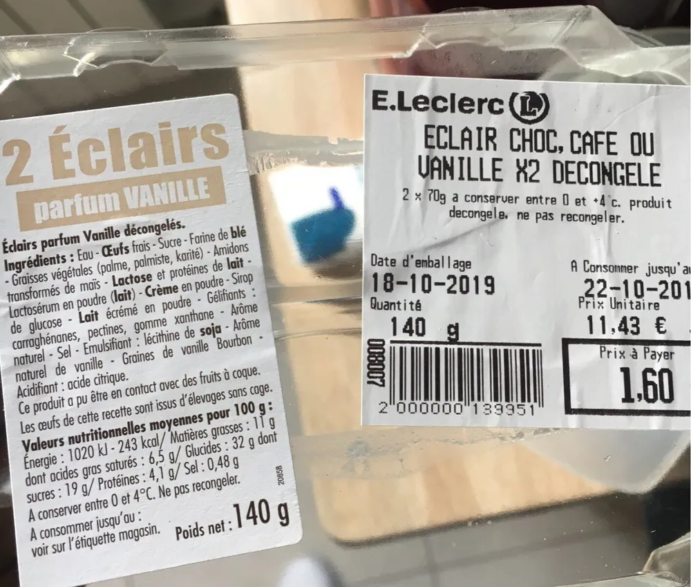 Elcair vanille