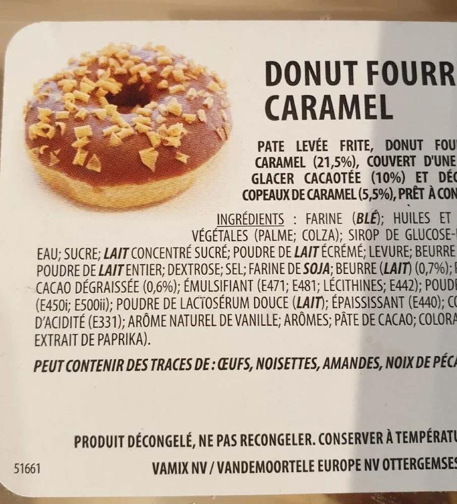 Donut fourré caramel