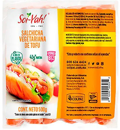 Soi-Yah! Salchicha vegetariana de tofu