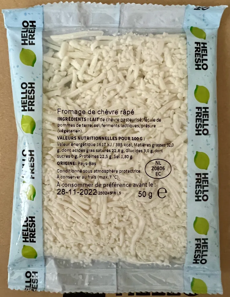 Fromage de chèvre râpé
