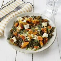 Salade de lentille, feta, potiron, carotte