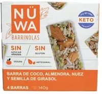 Barras Nüwa con coco almendra nuez y semilla de girasol