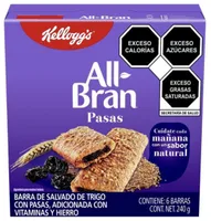 Barras Kellogg's All Bran con pasas