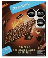 Barras de cereal Bicentury chocolate amargo