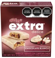Barra de cereales Kellogg's Extra delice chocolate blanco con arándanos