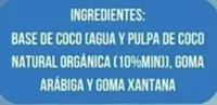 Alimento líquido de coco orgánica