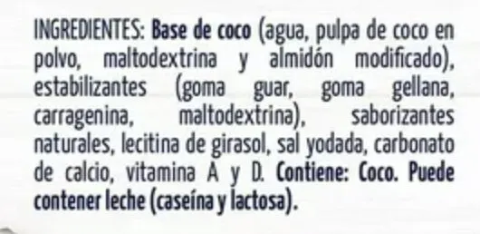 Bebida seeds sabor coco
