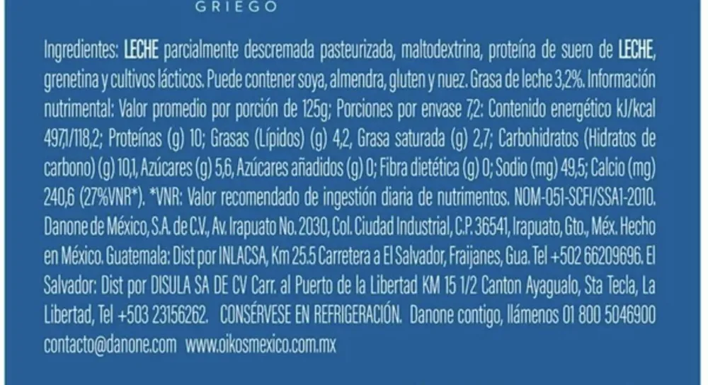 Yoghurt Oikos estilo griego natural