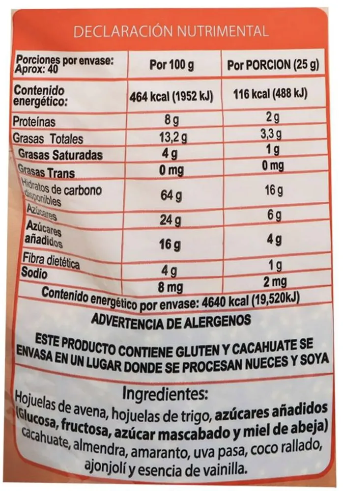 Granola Don Luis de cereales horneados