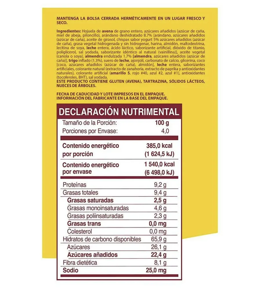 Granola Granvita frutos rojos