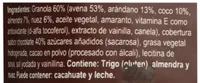 Granola Berry Nuts con cobertura sabor chocolate