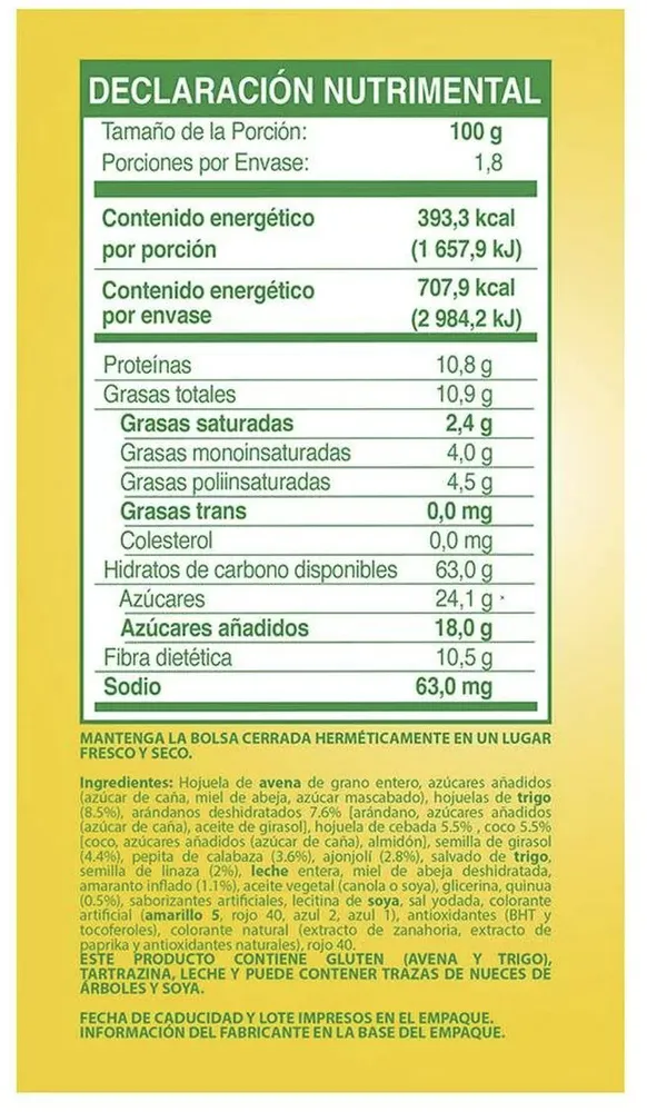 Granola Granvita 9 semillas