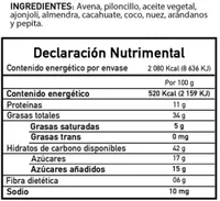 Granola Hergran con arándanos